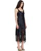 Collina Strada Collina Strada Navy & Black Anemone Midi Dress - 2