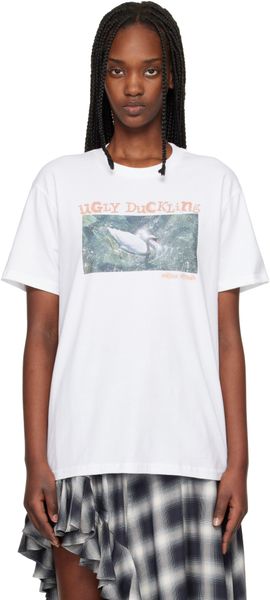 Collina Strada Collina Strada White 'Ugly Duckling' Graphic T-shirt