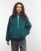 Collusion COLLUSION 1/4 zip fleece borg jacket in green - 1