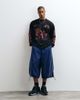 Collusion COLLUSION 3/4 length baggy shorts in navy-Blue - 2