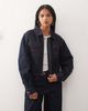 Collusion COLLUSION 90s denim fitted cinch jacket in rinse-Navy - 1