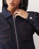Collusion COLLUSION 90s denim fitted cinch jacket in rinse-Navy - 2