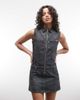 Collusion COLLUSION 90s dropped waist denim utility dress in dark wash-Navy - 1
