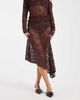 Collusion COLLUSION awkward length lace skirt in chocolate brown - 1