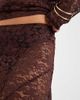 Collusion COLLUSION awkward length lace skirt in chocolate brown - 3