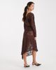 Collusion COLLUSION awkward length lace skirt in chocolate brown - 4
