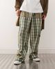 Collusion COLLUSION baggy cargo pants in mixed plaid-Green - 1