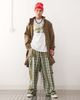 Collusion COLLUSION baggy cargo pants in mixed plaid-Green - 2