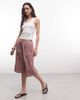 Collusion COLLUSION baggy longline shorts in pink plaid - 1