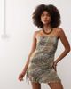 Collusion COLLUSION bandeau mini dress in snake print-Multi - 1
