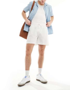 Collusion COLLUSION beach woven shorter length shorts in ecru-White