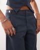 Collusion COLLUSION bengaline tailored low rise pants in denim blue-Navy - 3