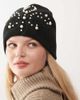 Collusion COLLUSION black beanie with pearl detail - 1