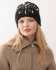 Collusion COLLUSION black beanie with pearl detail - 3