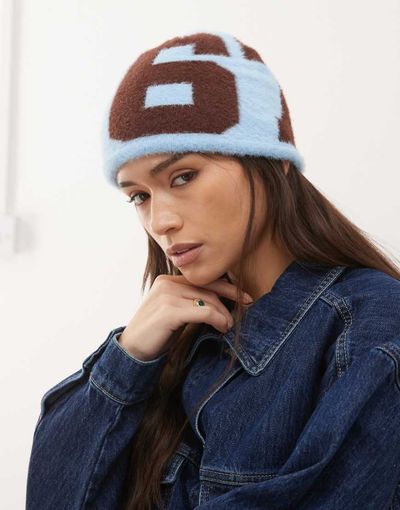 Collusion COLLUSION blue number beanie