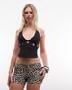 Collusion COLLUSION booty shorts in leopard print-Multi - 1