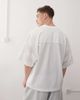 Collusion COLLUSION Boxy fit soccer sports jersey in ecru with print & applique-White - 4
