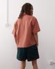 Collusion COLLUSION boxy linen mix short sleeve shirt in rust-Brown - 4