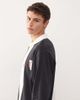 Collusion COLLUSION boxy rugby polo top in blocked stripe-Black - 4