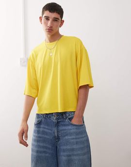 Collusion COLLUSION boxy t-shirt in yellow athletic AIRTEX jersey fabric