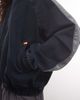 Collusion COLLUSION boxy track denim jacket with sporty trim in dark grunge wash set-Navy - 3