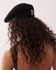 Collusion COLLUSION branded flap cap in black - 2