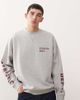 Collusion COLLUSION branded sweatshirt with back and front prints in heather gray - 1