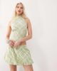 Collusion COLLUSION bubble hem mini skirt in green plaid - part of a set - 2