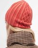 Collusion COLLUSION cable knit beanie in red - 2