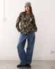 Collusion COLLUSION camo printed airtex long sleeve top-Black - 3