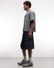 Collusion COLLUSION chambray cargo shorts in rinse wash-Navy - 2