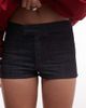 Collusion COLLUSION chambray micro shorts in rinse wash-Navy - 4