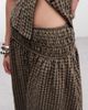 Collusion COLLUSION channeled waist maxi skirt in brown and black plaid - 4