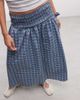 Collusion COLLUSION channeled waistband maxi skirt in blue plaid - 2