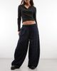 Collusion COLLUSION check balloon trouser in navy - 1