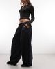 Collusion COLLUSION check balloon trouser in navy - 4