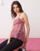Collusion COLLUSION chiffon halter top in red and black gingham-pink - 1