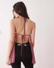 Collusion COLLUSION chiffon halter top in red and black gingham-pink - 2