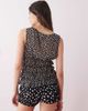 Collusion COLLUSION chiffon polka dot shirred tank top in black - 4