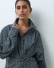 Collusion COLLUSION cinched shirt in check-MULTI - 1