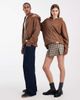 Collusion COLLUSION Circular Design Collection Unisex heavyweight boxy zip up hoodie in washed brown - 2