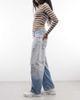 Collusion COLLUSION cocoon jeans in distressed wash-Blue - 2