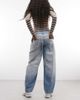 Collusion COLLUSION cocoon jeans in distressed wash-Blue - 3