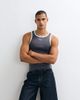 Collusion Collusion contrast rib knit tank top in black - 1