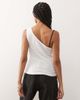 Collusion COLLUSION cowl neck cami top with sporty stripe detailing in white - 4