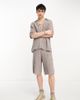 Collusion COLLUSION crochet longline shorts in gray - part of a set - 1
