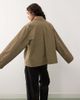 Collusion COLLUSION cropped bow tie trench jacket in khaki-Green - 2