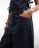 Collusion COLLUSION denim baggy culotte shorts in grunge blue dark wash - part of a set-Navy - 4