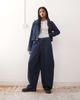 Collusion COLLUSION denim hooded argyle print jacket in rinse wash-Navy - 2