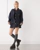 Collusion COLLUSION denim jacket in blue stripe - part of a set-Navy - 2